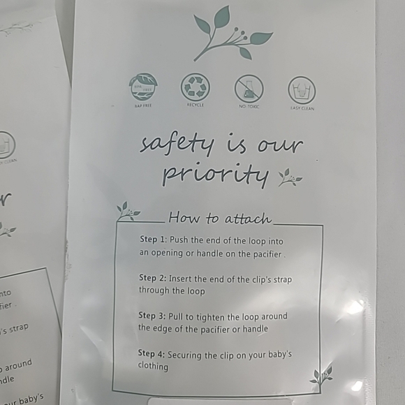 NEW Pacifier Clip Cotton Neutral Colors Set of 8 - Picture 4 of 4